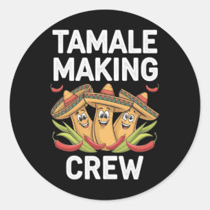 Adesivo Tamale Fazer Crew Engraçado Pijama de Natal Mexica