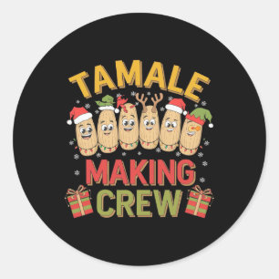 Adesivo Tamale Fazer Crew Engraçado Pijama de Natal Mexica