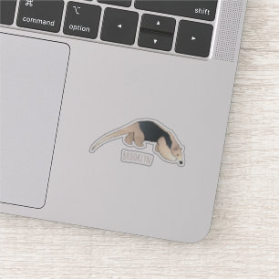 Adesivo Tamandua ilustração de desenho animado