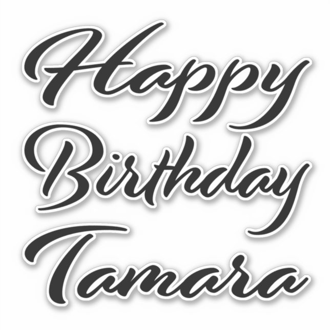Adesivo Tamara Name Vorname black Sticker Geburtstag (Frente)