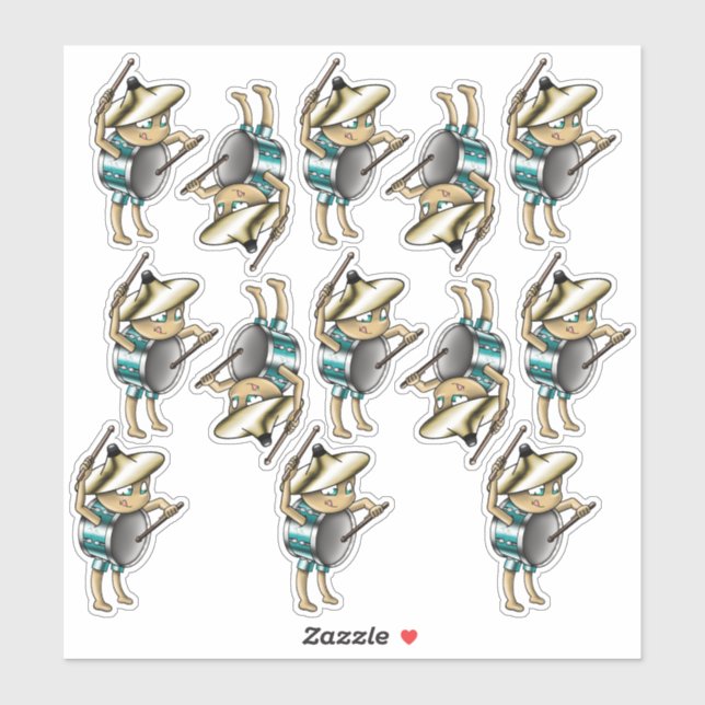 Adesivo Tambores (Folha)