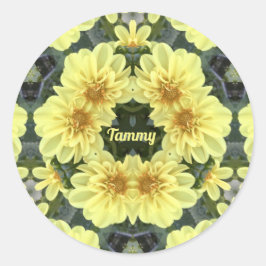 ADESIVO TAMMMY ~ PÁSCOA DAHLIAS AMARELO RELIGIOSO ~