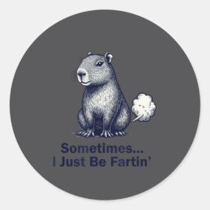 Adesivo Tampa Capivara às Vezes Eu Só Estou Pum Design
