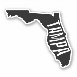 Adesivo Tampa, Contorno do Estado da Flórida - Viagem dos 