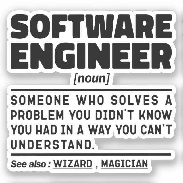 Adesivo Tampa de codificação do Geek do Engenheiro de soft (Frente)