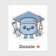 Tampa de Graduação Kawaii Diploma Fofo Turma de 20