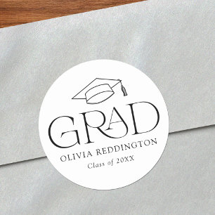 Adesivo Tampa de Gradução de Tipografia Moderna Graduação