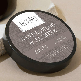 Adesivo Tampa de Jarro de Vela de Cera com Logotipo de Pad