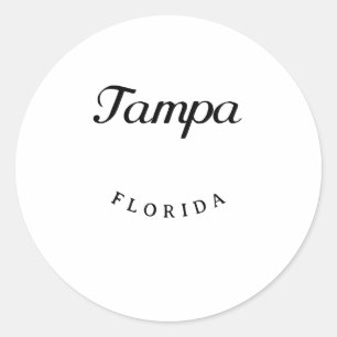 Adesivo Tampa Florida Black Font