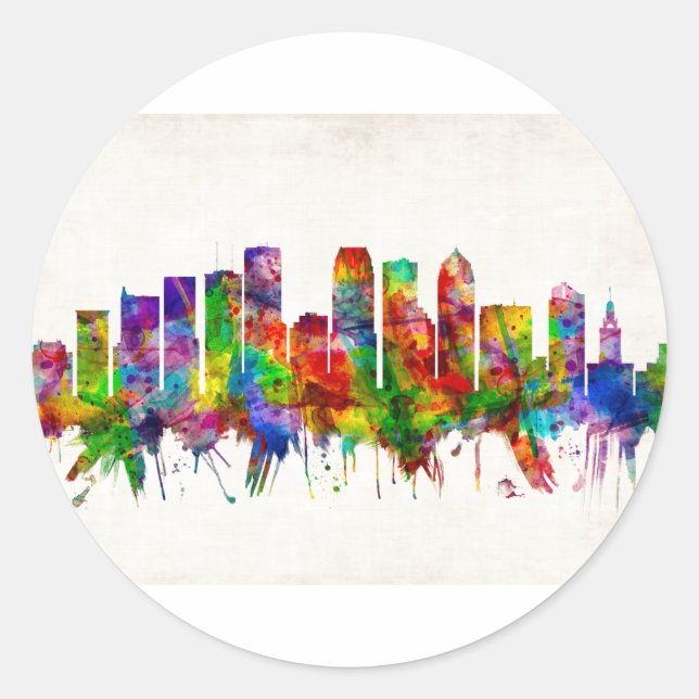 Adesivo Tampa Florida Skyline (Frente)