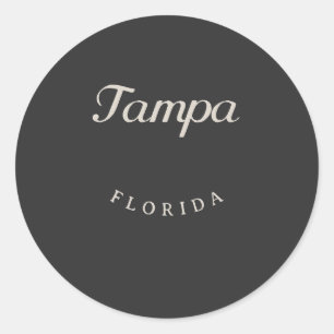 Adesivo Tampa Florida White Font