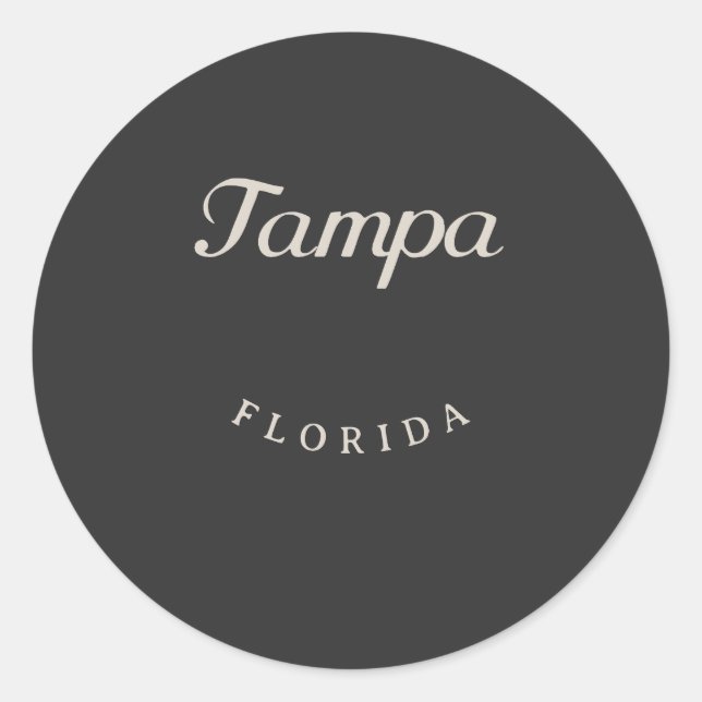 Adesivo Tampa Florida White Font (Frente)