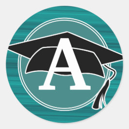 Adesivo Tampa Preto Branco Capelo de Graduação Monograma I
