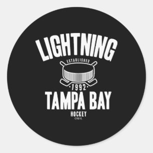 Adesivo Tampa Y Lightning Disco de Hockey Azul Oficialment