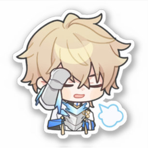 Adesivo Tampão Gepard Chibi da Honkai Star