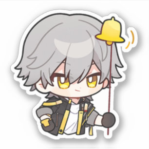 Adesivo Tampão Honkai Star Chibi Caelus