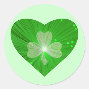 Adesivo Tampão Shamrock Heart em verde