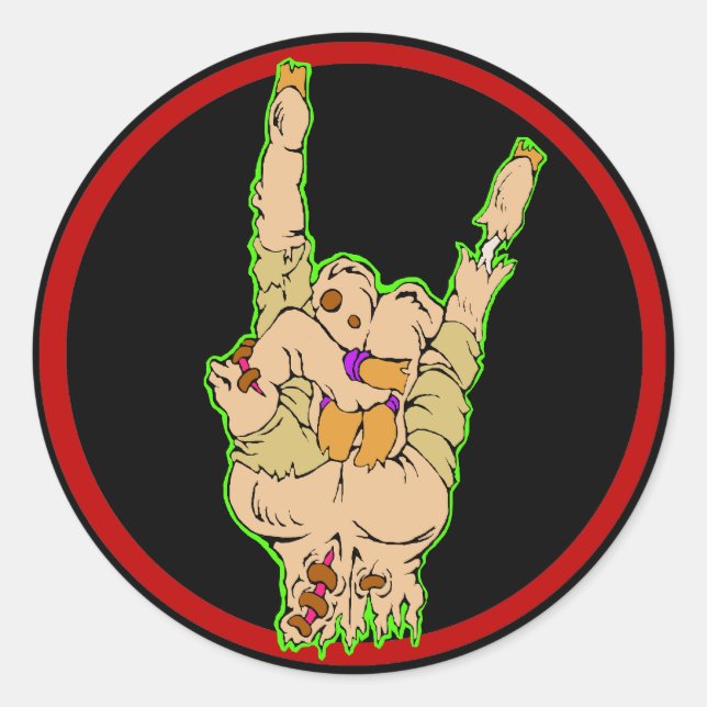 Adesivo Tampão Zombies Rock (versão antiga) (Frente)