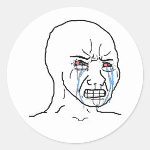 Adesivo Tampas de wojak chorando