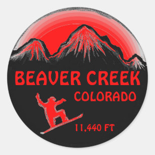 Adesivo Tampões de arte vermelhos do Beaver Creek Colorado
