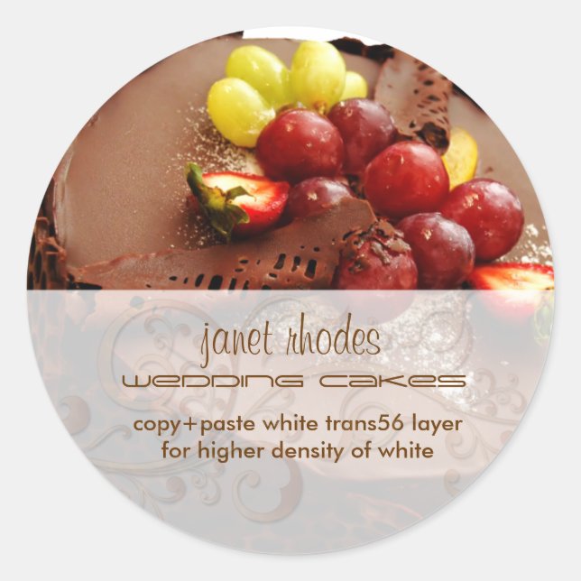 Adesivo Tampões de chocolate para bolachas/padeiras (Frente)