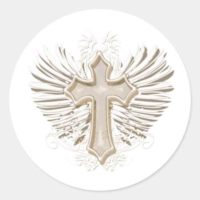 Adesivo Tan Winged Cross (Frente)