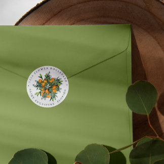 Adesivo Tangerine Orange | Chic Botanical Return address