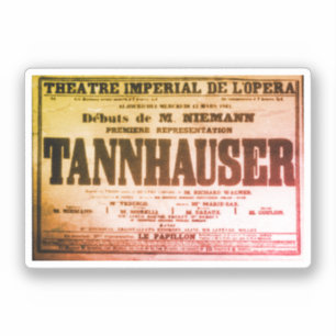 Adesivo Tannhäuser poster vintage (em francês)
