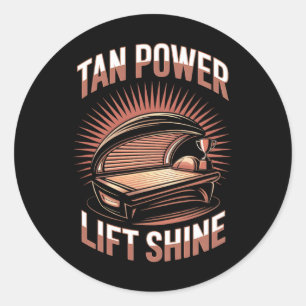 Adesivo Tanning Bed Tan Power Gym Goers Bodybuilders Men T