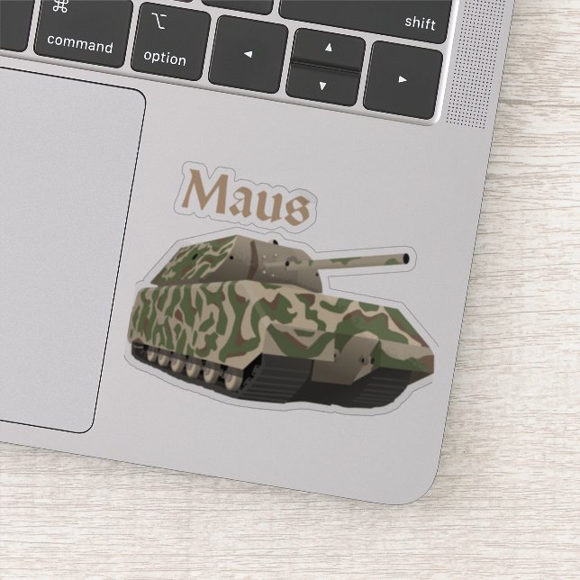 Adesivo Tanque de Batalha Panzer VIII Maus Alemão WW2 (Detalhe)
