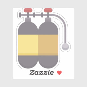 Adesivo tanque de oxigênio - tanque de mergulho