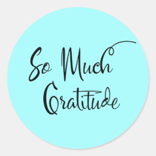 Adesivo Tanto Gratidão Do Moderno Script Typografia Aqua