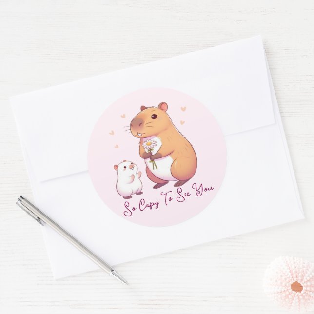Adesivo Tão Capaz De Te Ver, Capybara (Envelope)
