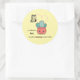 Adesivo Tão Diferente, Perfeito Juntos - Casal De Amor