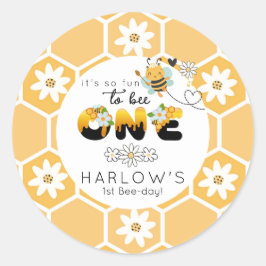 Adesivo Tão divertido ser o primeiro aniversario de abelhã