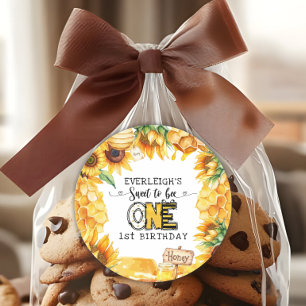 Adesivo Tão doce de ser um primeiro aniversario floral