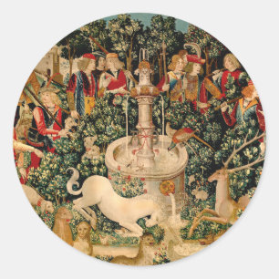 Adesivo Tapeçarias de Unicórnio Medieval Impressas: Met Cl
