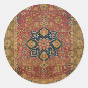 Adesivo Tapete Persa Asiático Kashan em Ouro Vermelho