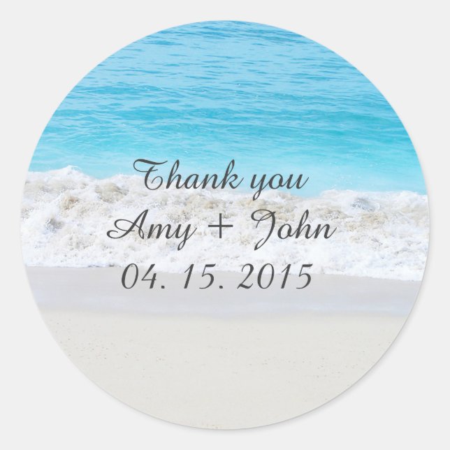 Adesivo Táquias de casamento de praia salvam a praia1 (Frente)