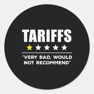 Adesivo Tarifa Trump EUA Não Recomendaria Tarifas Engraçad