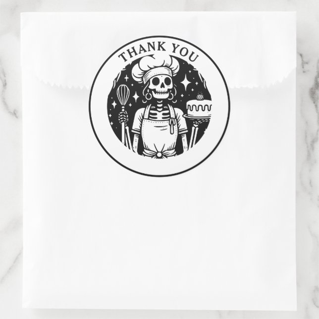 Adesivo Tarot Baker Chef Black White Produto (Bolsa)