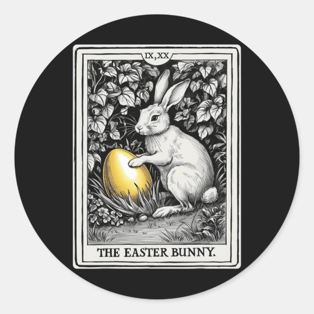 Adesivo Tarot Card Felz pascoa Bunny Primavera Easter Oa (Frente)