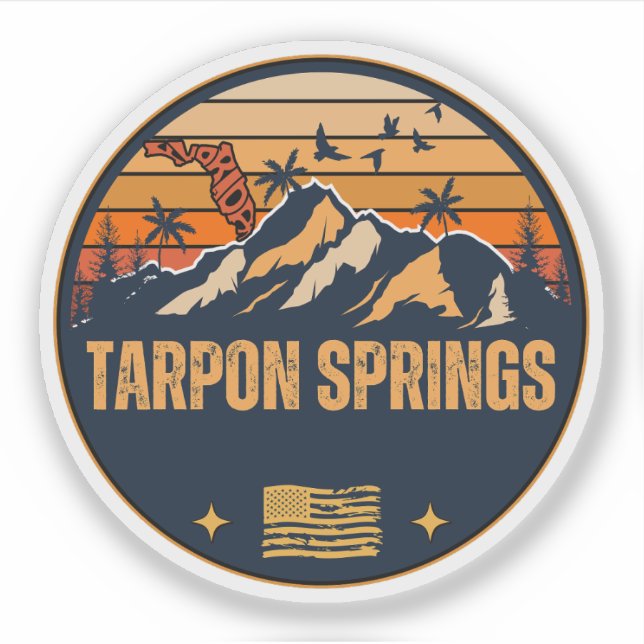 Adesivo Tarpon Springs, Flórida  (Frente)