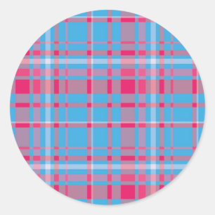 Adesivo Tartan azul e vermelho