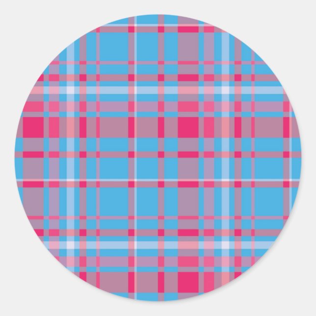 Adesivo Tartan azul e vermelho (Frente)