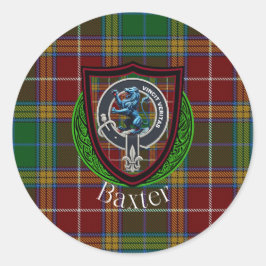 Adesivo Tartan e Brasão do Clã Escocês Baxter