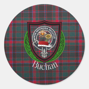 Adesivo Tartan e Brasão do Clã Escocês Buchan