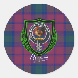 Adesivo Tartan e Brasão do Clã Escocês Byres