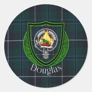 Adesivo Tartan e Brasão do Clã Escocês Douglas