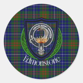 Adesivo Tartan e Brasão do Clã Escocês Edmonstone
